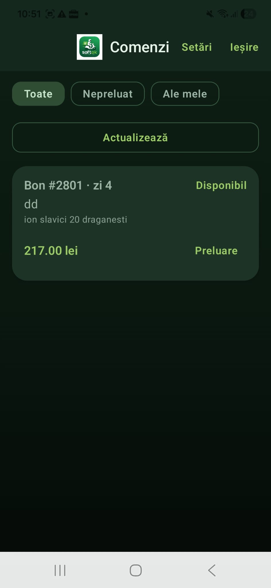SoftOK aplicație mobilă