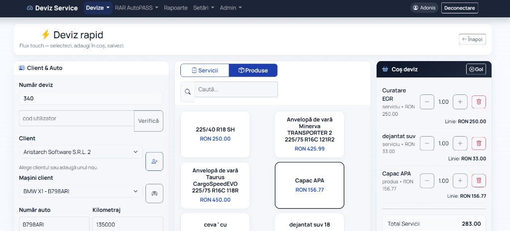 De la deviz la încasare: fluxul digital al unui service modern