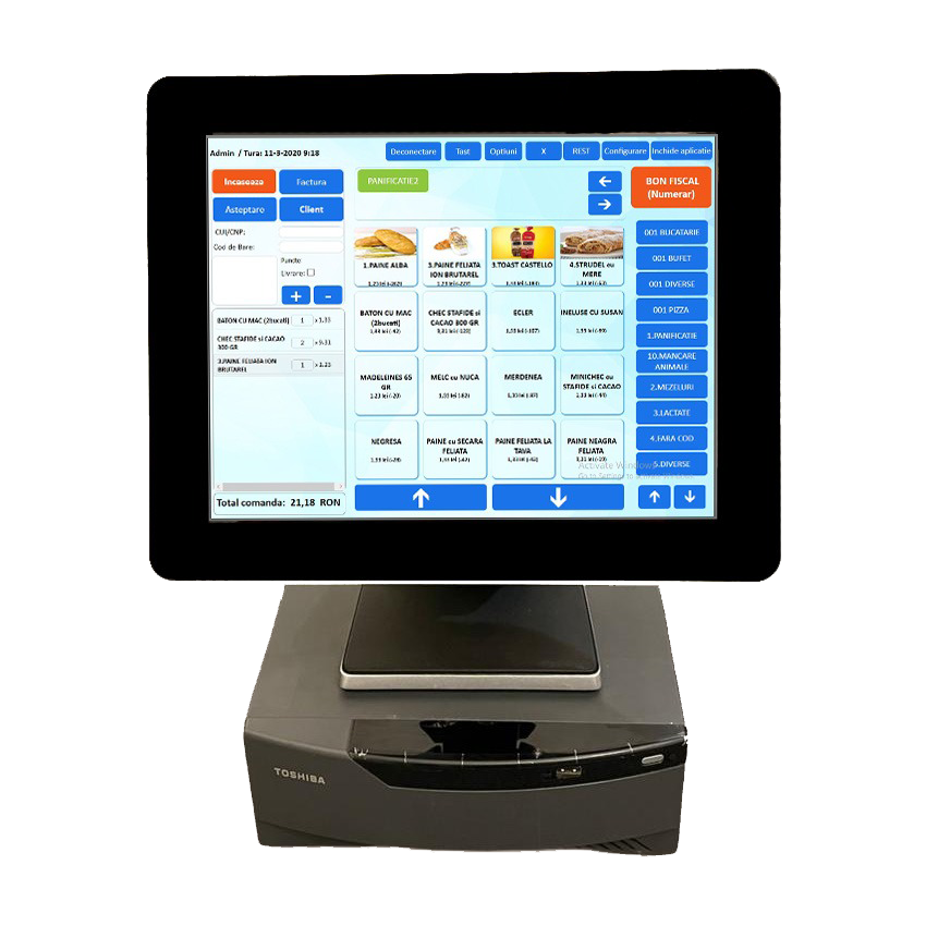 Sistem PC POS TOSHIBA + Monitor FEC 12"