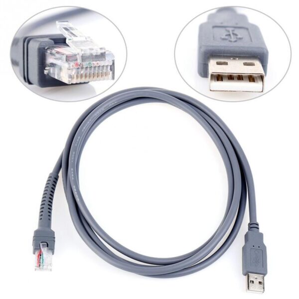 Cablu Scanner cititor coduri bare Motorola USB RJ45 serial