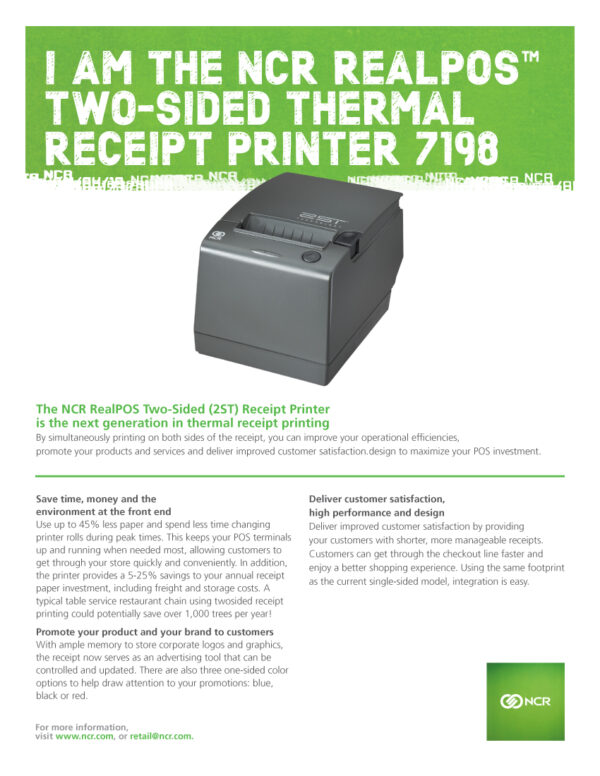 Imprimanta termica NCR RealPOS 7198 detalii 1