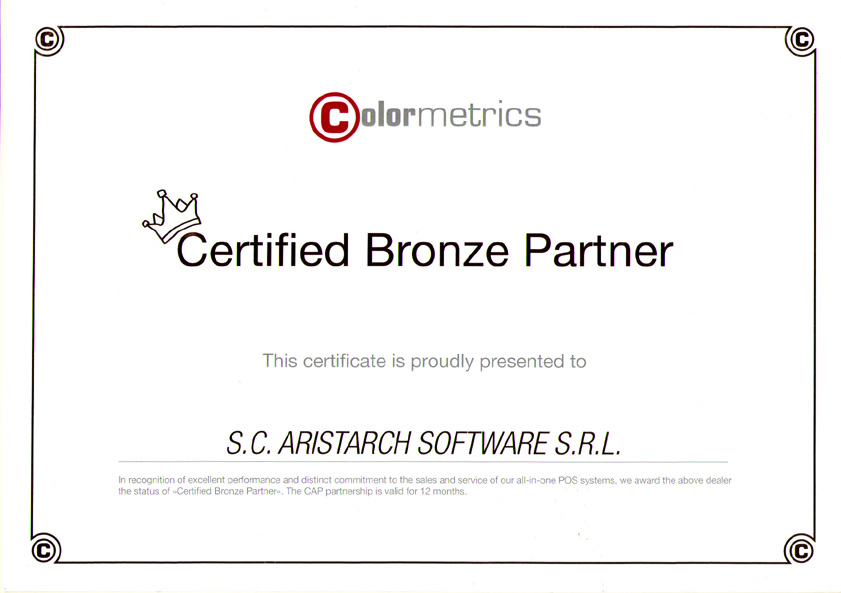 Diploma Colormetrics - Aristarch Software